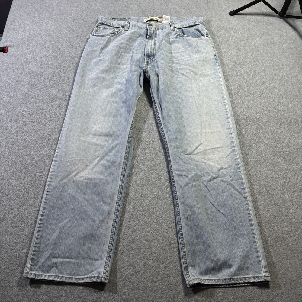Vintage Levis 569 Loose Straight Jeans 36x32 Light Blue Baggy Y2K Men's Denim